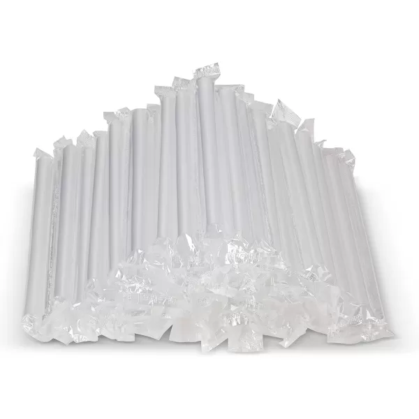imageJumbo Smoothie Straws Extra Wide  Individually Wrapped 100 Pack BPA Free Milkshake Straw 047quot Multi Colored Large Disposable For Boba Tea Extra Durable Thick Restaurant Quality  by DuraHomeJumbo Clear Individually Wrapped 100 Pack