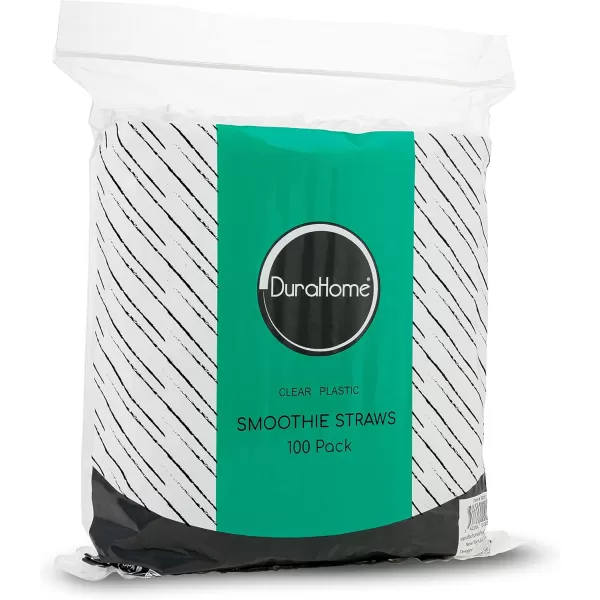 imageJumbo Smoothie Straws Extra Wide  Individually Wrapped 100 Pack BPA Free Milkshake Straw 047quot Multi Colored Large Disposable For Boba Tea Extra Durable Thick Restaurant Quality  by DuraHomeJumbo Clear Individually Wrapped 100 Pack