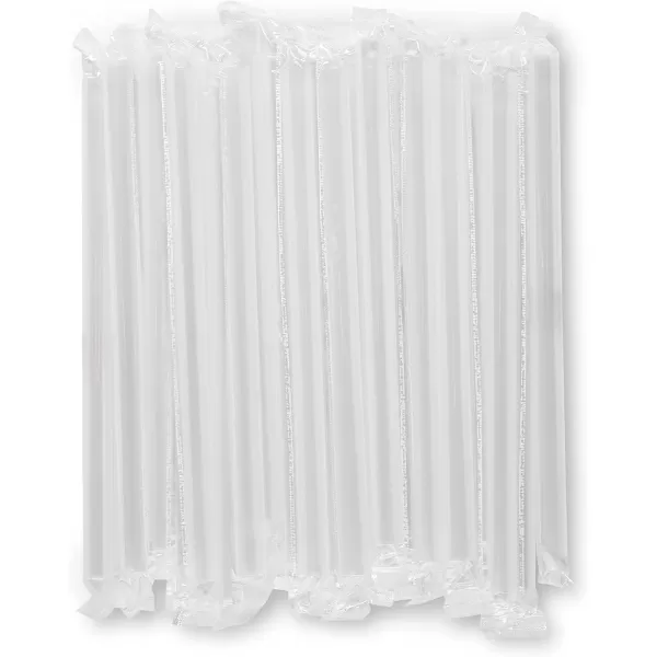 imageJumbo Smoothie Straws Extra Wide  Individually Wrapped 100 Pack BPA Free Milkshake Straw 047quot Multi Colored Large Disposable For Boba Tea Extra Durable Thick Restaurant Quality  by DuraHomeJumbo Clear Individually Wrapped 100 Pack