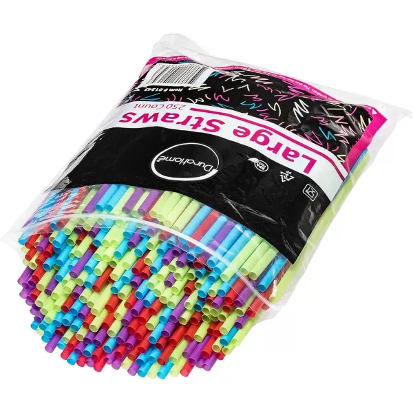 imagePlastic Drinking Straws 500 Count BPAFree Black Disposable Straws  DuraHome 500 Pack  Black250 Pack