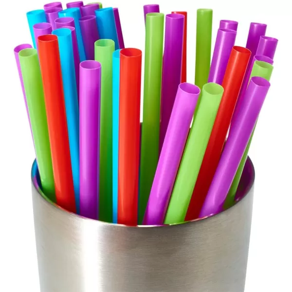 imagePlastic Drinking Straws 500 Count BPAFree Black Disposable Straws  DuraHome 500 Pack  Black250 Pack