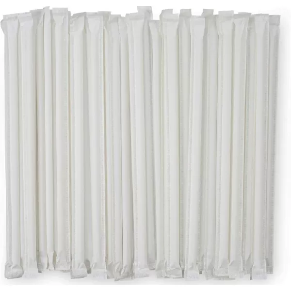 imageDuraHome Clear Plastic Straws Individually Wrapped 1000 Pack  8 inch Drinking Straw BPA Free  Restaurant Style Disposable Straws 024quot Wide Bulk SetWhite