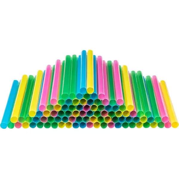 imageJumbo Smoothie Straws Extra Wide  Individually Wrapped 100 Pack BPA Free Milkshake Straw 047quot Multi Colored Large Disposable For Boba Tea Extra Durable Thick Restaurant Quality  by DuraHomeJumbo Wrapped 300 pc  Bulk