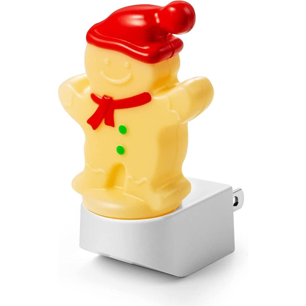 imageJADENS Christmas Decorations Night Light Plugin  Color Changing LED Wall Nightlights Dusk to Dawn Sensor Kids Elderly Nursery Bedroom Hallway Stairs Kitchen Gingerbread ManGingerbread Man