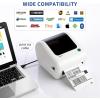 imageJADENS Bluetooth Thermal Shipping Label Printer  High Speed 4x6 Wireless Label Maker Machine Support PC Phone USB for MAC Compatible with Ebay Amazon Shopify Etsy USPS Barcode MailingWhite