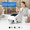 imageJADENS Bluetooth Thermal Shipping Label Printer  High Speed 4x6 Wireless Label Maker Machine Support PC Phone USB for MAC Compatible with Ebay Amazon Shopify Etsy USPS Barcode MailingPearl white