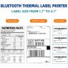 imageJADENS Bluetooth Thermal Shipping Label Printer  High Speed 4x6 Wireless Label Maker Machine Support PC Phone USB for MAC Compatible with Ebay Amazon Shopify Etsy USPS Barcode MailingWhite