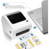 imageJADENS Bluetooth Thermal Shipping Label Printer  High Speed 4x6 Wireless Label Maker Machine Support PC Phone USB for MAC Compatible with Ebay Amazon Shopify Etsy USPS Barcode MailingPearl white