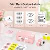 imageJADENS Bluetooth Thermal Shipping Label Printer  Wireless 4x6 Shipping Label Printer Compatible with AndroidampampiPhone and Windows Widely Used for Ebay Amazon Shopify Etsy USPSPink