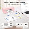 imageJADENS Bluetooth Thermal Shipping Label Printer  Wireless 4x6 Shipping Label Printer Compatible with AndroidampampiPhone and Windows Widely Used for Ebay Amazon Shopify Etsy USPSPink