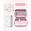 imageJADENS Case Compatible D110 Label Maker Hardshell Label Maker Box for Niimbot Mini Label Printer with Handle for Organization ampamp Storage Holder Tape Paper Roll ampamp USB Cable Box 3 Roll TapePink