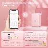 imageJADENS Label Maker Machine D11 Portable Bluetooth Printer for Labeling Home Office Organization Mini Label Maker Machine with Tape Multiple Templates Available for Phone Handheld Labeler GreenLight Pink