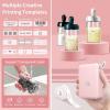 imageJADENS Label Maker Machine D11 Portable Bluetooth Printer for Labeling Home Office Organization Mini Label Maker Machine with Tape Multiple Templates Available for Phone Handheld Labeler GreenLight Pink