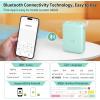 imageJADENS Label Maker Machine D11 Portable Bluetooth Printer for Labeling Home Office Organization Mini Label Maker Machine with Tape Multiple Templates Available for Phone Handheld Labeler GreenGreen