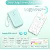 imageJADENS Label Maker Machine D11 Portable Bluetooth Printer for Labeling Home Office Organization Mini Label Maker Machine with Tape Multiple Templates Available for Phone Handheld Labeler GreenLight Blue