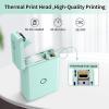imageJADENS Label Maker Machine D11 Portable Bluetooth Printer for Labeling Home Office Organization Mini Label Maker Machine with Tape Multiple Templates Available for Phone Handheld Labeler GreenGreen
