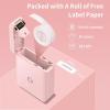 imageJADENS Label Maker Machine D11 Portable Bluetooth Printer for Labeling Home Office Organization Mini Label Maker Machine with Tape Multiple Templates Available for Phone Handheld Labeler GreenLight Pink