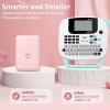 imageJADENS Label Maker Machine D11 Portable Bluetooth Printer for Labeling Home Office Organization Mini Label Maker Machine with Tape Multiple Templates Available for Phone Handheld Labeler GreenLight Pink