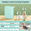 imageJADENS Label Maker Machine D11 Portable Bluetooth Printer for Labeling Home Office Organization Mini Label Maker Machine with Tape Multiple Templates Available for Phone Handheld Labeler GreenGreen