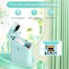 imageJADENS Label Maker Machine D11 Portable Bluetooth Printer for Labeling Home Office Organization Mini Label Maker Machine with Tape Multiple Templates Available for Phone Handheld Labeler GreenLight Blue