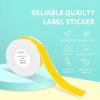 imageJADENS Label Maker Tape for D110D11 Adapted Label Printer Paper Standard SelfAdhesive Labeling Tape Address Labels Replacement Office Custom Stickers12x40mm 047quot x157Yellow Cable