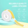 imageJADENS Label Maker Tape for D110D11 Adapted Label Printer Paper Standard SelfAdhesive Labeling Tape Address Labels Replacement Office Custom Stickers12x40mm 047quot x157Bright Yellow