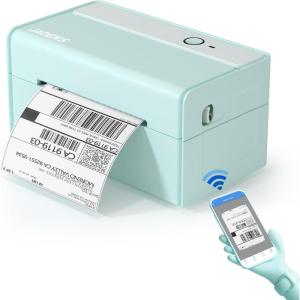imageJADENS Bluetooth Thermal Label Printer Wireless Shipping Label Printer for Small Business ampamp Package USPS Etsy Amazon Compatible with iPhone iPad Mac Windows Android 4x6 Label Maker PinkGreen