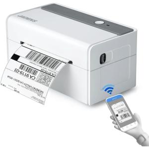 imageJADENS Bluetooth Thermal Label Printer Wireless Shipping Label Printer for Small Business ampamp Package USPS Etsy Amazon Compatible with iPhone iPad Mac Windows Android 4x6 Label Maker PinkWhite