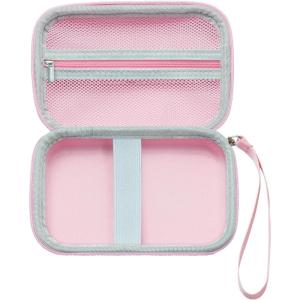 imageJADENS Case Compatible D110 Label Maker Hardshell Label Maker Box for Niimbot Mini Label Printer with Handle for Organization ampamp Storage Holder Tape Paper Roll ampamp USB Cable Box 3 Roll TapePink