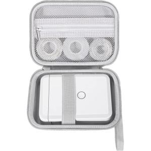 imageJADENS Case Compatible D110 Label Maker Hardshell Label Maker Box for Niimbot Mini Label Printer with Handle for Organization ampamp Storage Holder Tape Paper Roll ampamp USB Cable Box 3 Roll Tapegrey