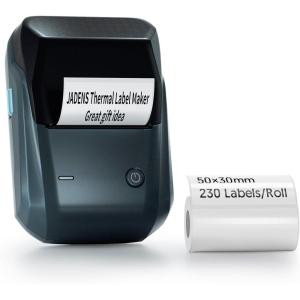 imageJADENS Label Maker Machine D11 Portable Bluetooth Printer for Labeling Home Office Organization Mini Label Maker Machine with Tape Multiple Templates Available for Phone Handheld Labeler GreenDark Blue