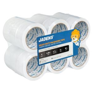 imageJADENS Shipping Packing Tape 6 Rolls 188quot 60 Yard Total 360Y Perfect for Packing Shipping and Mailing Clear Tape Refill for Dispenser12 Rolls