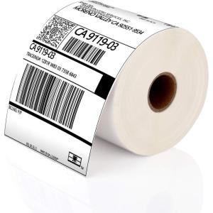 imageJADENS Thermal Shipping Labels 4x6350 Labels4 Rolls Compatible with Rollo Brother Zebra and Most Thermal Printer Perforated Commercial Grade Doesnt Compatible with DymoWhitel