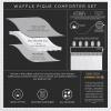 imageVera Wang  Queen Comforter Set Luxury Cotton Bedding with Matching Shams Medium Weight ampamp Ideal for All Seasons Waffle Pique Queen WhiteMoonlight Grey