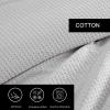 imageVera Wang  Queen Comforter Set Luxury Cotton Bedding with Matching Shams Medium Weight ampamp Ideal for All Seasons Waffle Pique Queen WhiteMoonlight Grey