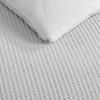 imageVera Wang  Queen Comforter Set Luxury Cotton Bedding with Matching Shams Medium Weight ampamp Ideal for All Seasons Waffle Pique Queen WhiteMoonlight Grey