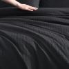 imageVera Wang  Queen Comforter Set Luxury Cotton Bedding with Matching Shams Medium Weight ampamp Ideal for All Seasons Waffle Pique Queen WhiteWaffle Pique Black