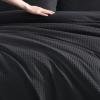 imageVera Wang  Queen Comforter Set Luxury Cotton Bedding with Matching Shams Medium Weight ampamp Ideal for All Seasons Waffle Pique Queen WhiteWaffle Pique Black