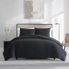 imageVera Wang  Queen Comforter Set Luxury Cotton Bedding with Matching Shams Medium Weight ampamp Ideal for All Seasons Waffle Pique Queen WhiteWaffle Pique Black