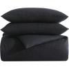 imageVera Wang  Queen Comforter Set Luxury Cotton Bedding with Matching Shams Medium Weight ampamp Ideal for All Seasons Waffle Pique Queen WhiteWaffle Pique Black
