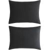 imageVera Wang  Queen Comforter Set Luxury Cotton Bedding with Matching Shams Medium Weight ampamp Ideal for All Seasons Waffle Pique Queen WhiteWaffle Pique Black
