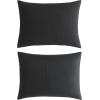 imageVera Wang  Queen Comforter Set Luxury Cotton Bedding with Matching Shams Medium Weight ampamp Ideal for All Seasons Waffle Pique Queen WhiteWaffle Pique Black