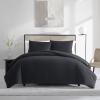 imageVera Wang  Queen Comforter Set Luxury Cotton Bedding with Matching Shams Medium Weight ampamp Ideal for All Seasons Waffle Pique Queen WhiteWaffle Pique Black