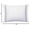 imageVera Wang  Queen Comforter Set Luxury Cotton Sateen Bedding with Matching Shams Designer Home Decor Zig Zag White Queen15x20 Pillow