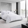 imageVera Wang  Queen Comforter Set Luxury Cotton Sateen Bedding with Matching Shams Designer Home Decor Zig Zag White QueenEuro Sham