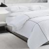 imageVera Wang  Queen Comforter Set Luxury Cotton Sateen Bedding with Matching Shams Designer Home Decor Zig Zag White QueenKing Comforter Set