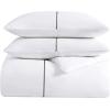 imageVera Wang  Queen Comforter Set Luxury Cotton Sateen Bedding with Matching Shams Designer Home Decor Zig Zag White QueenQueen Comforter Set