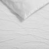 imageVera Wang  Queen Comforter Set Reversible Luxury Bedding with Matching Shams Medium Weight Home Decor Abstract Crinkle White QueenWhite