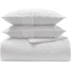 imageVera Wang  Queen Comforter Set Reversible Luxury Bedding with Matching Shams Medium Weight Home Decor Abstract Crinkle White QueenWhite