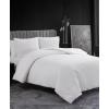 imageVera Wang  Queen Comforter Set Reversible Luxury Bedding with Matching Shams Medium Weight Home Decor Abstract Crinkle White QueenWhite